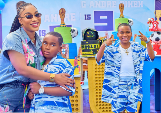 Actress Tonto Dikeh sweetly celebrates son as he clocks 9