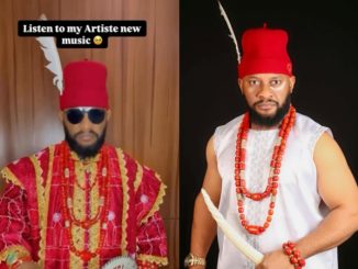 Reactions as actor Yul Edochie signs new artist in his record label